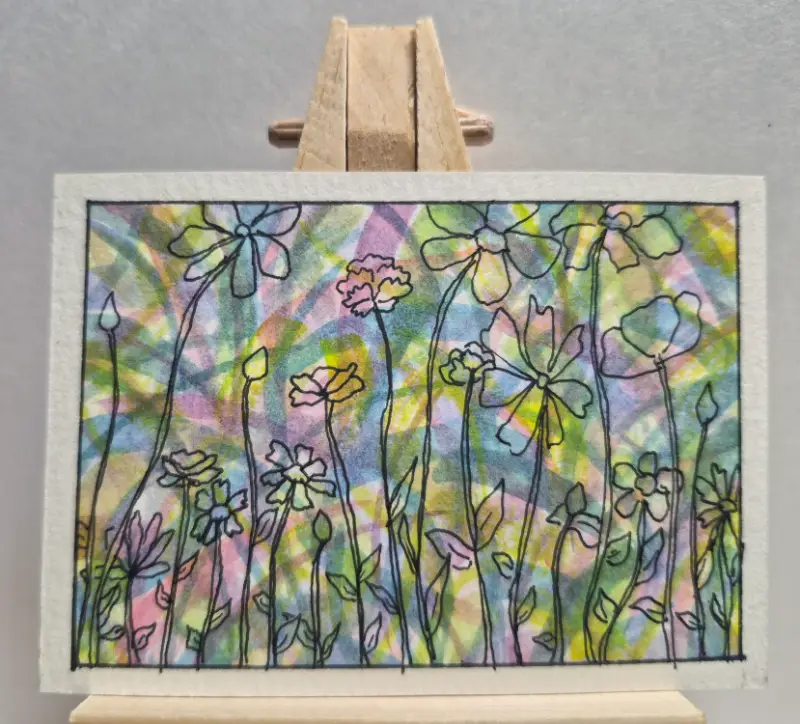 Spring Flowers aceo art card