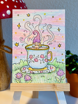 Tiny Troll Paradise aceo art card thumbnail 1