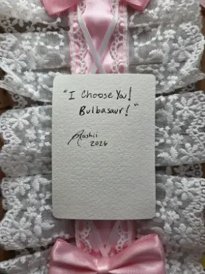 I Choose You, Bulbasaur! aceo art card thumbnail 2