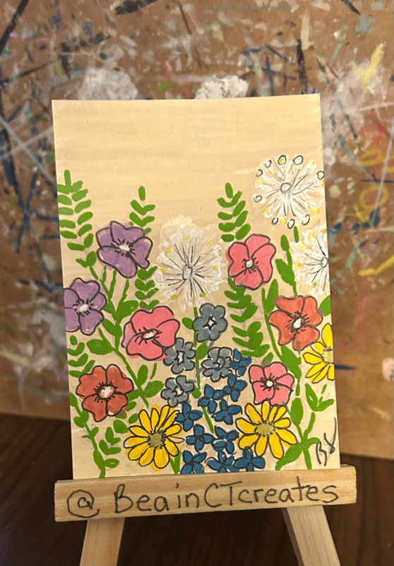 Wildflower Blooms aceo art card