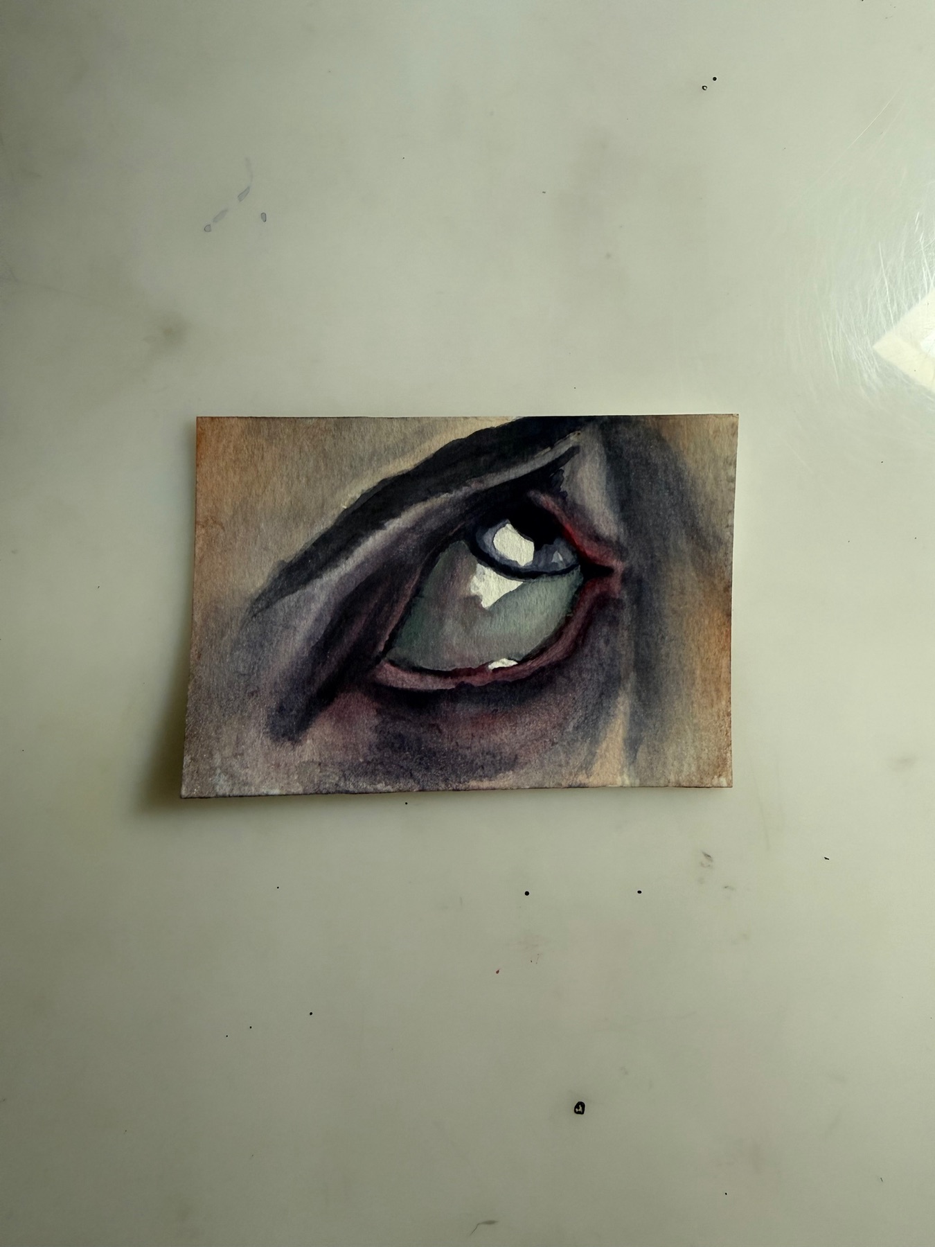 Watercolor Eye aceo art card
