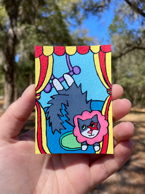 Mouse the Acrocat aceo art card thumbnail 2