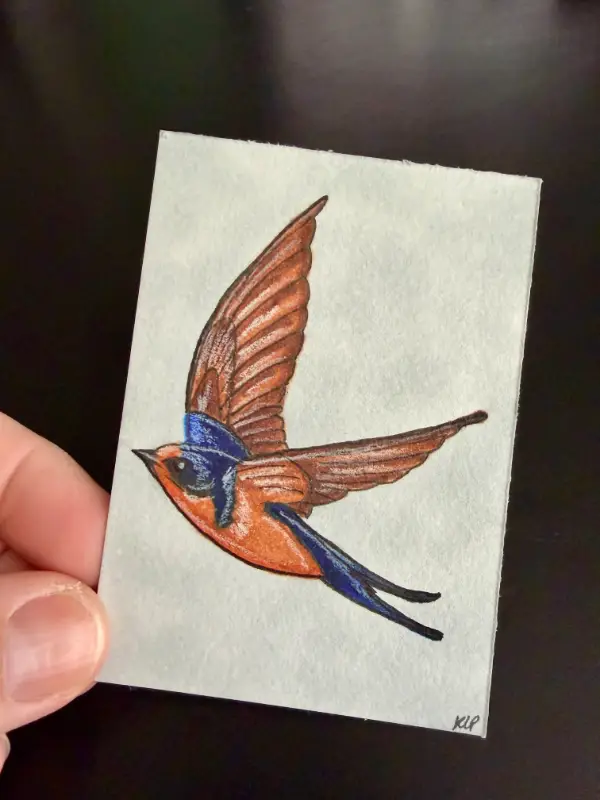 Barn Swallow aceo art card