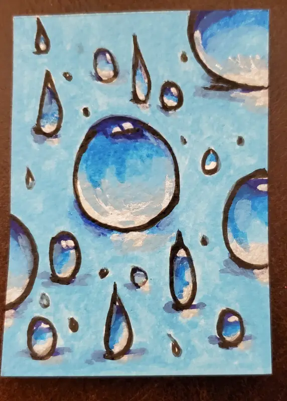 Splish Splash aceo art card