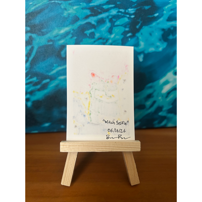 Witch Selfie aceo art card thumbnail 2