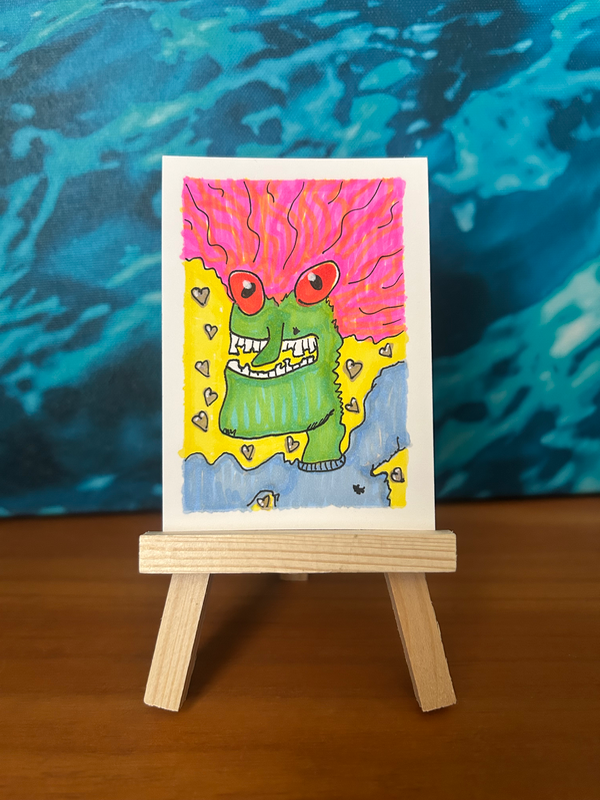 Witch Selfie aceo art card