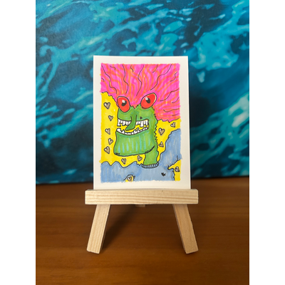 Witch Selfie aceo art card thumbnail 1