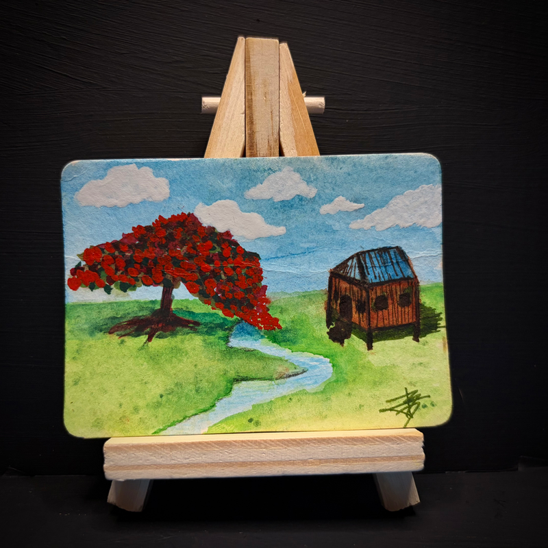 Nostalgia Landscape aceo art card