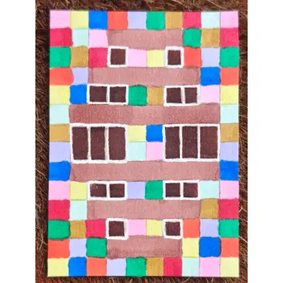 Log Cabin #8 - "Disco Apartment" aceo art card thumbnail 1