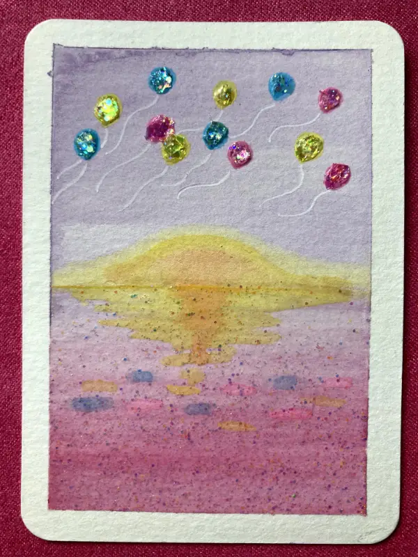 Celebration of Life aceo art card