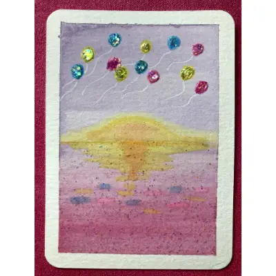Celebration of Life aceo art card thumbnail 1
