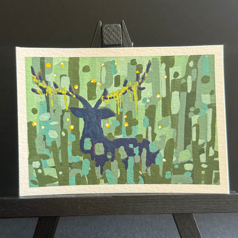 forest guardian aceo art card