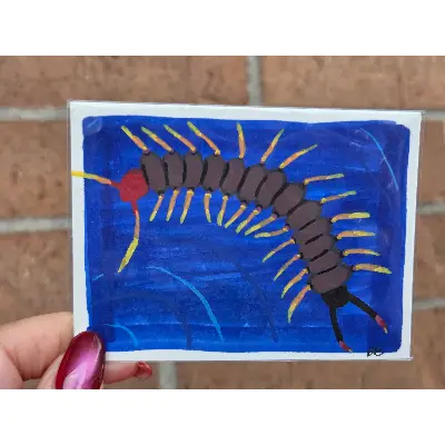 Centipede aceo art card thumbnail 1