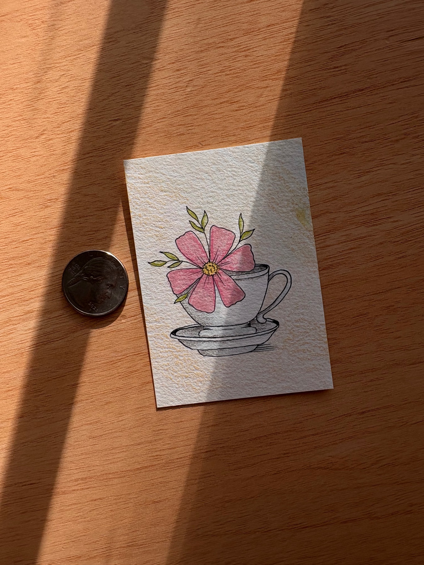 Afternoon bloom aceo art card