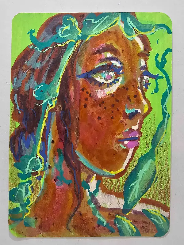 Hidden in the Vines aceo art card