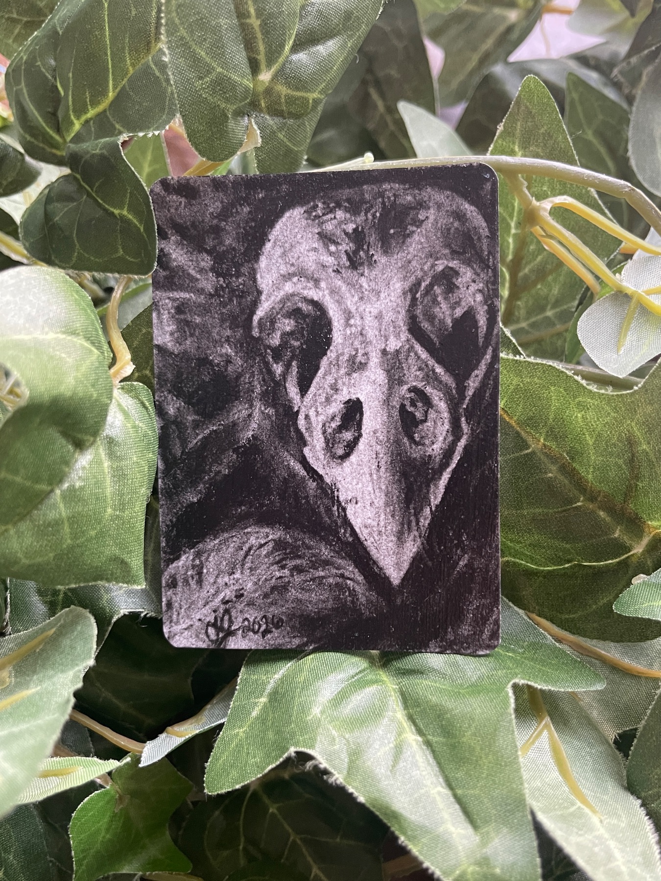 Bird Skull, 2nd batch 1/9 aceo art card