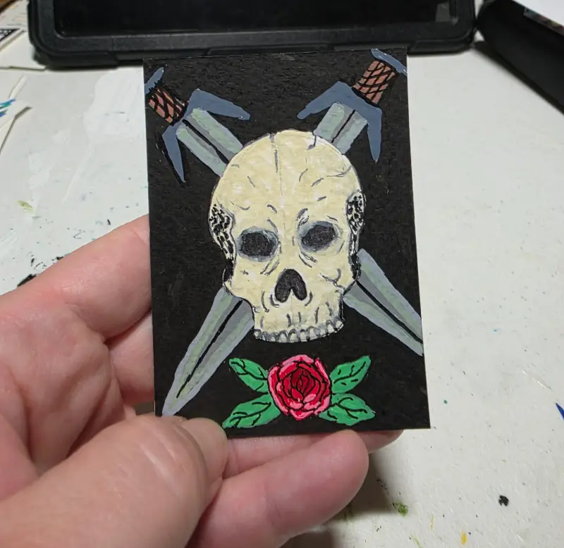 Love In Death II aceo art card