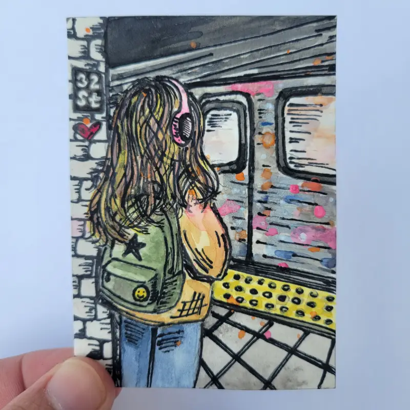 Rush Hour Reverie aceo art card