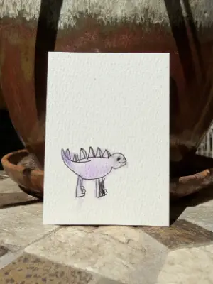 Tiny Steggy | Dino Collection aceo art card thumbnail 1