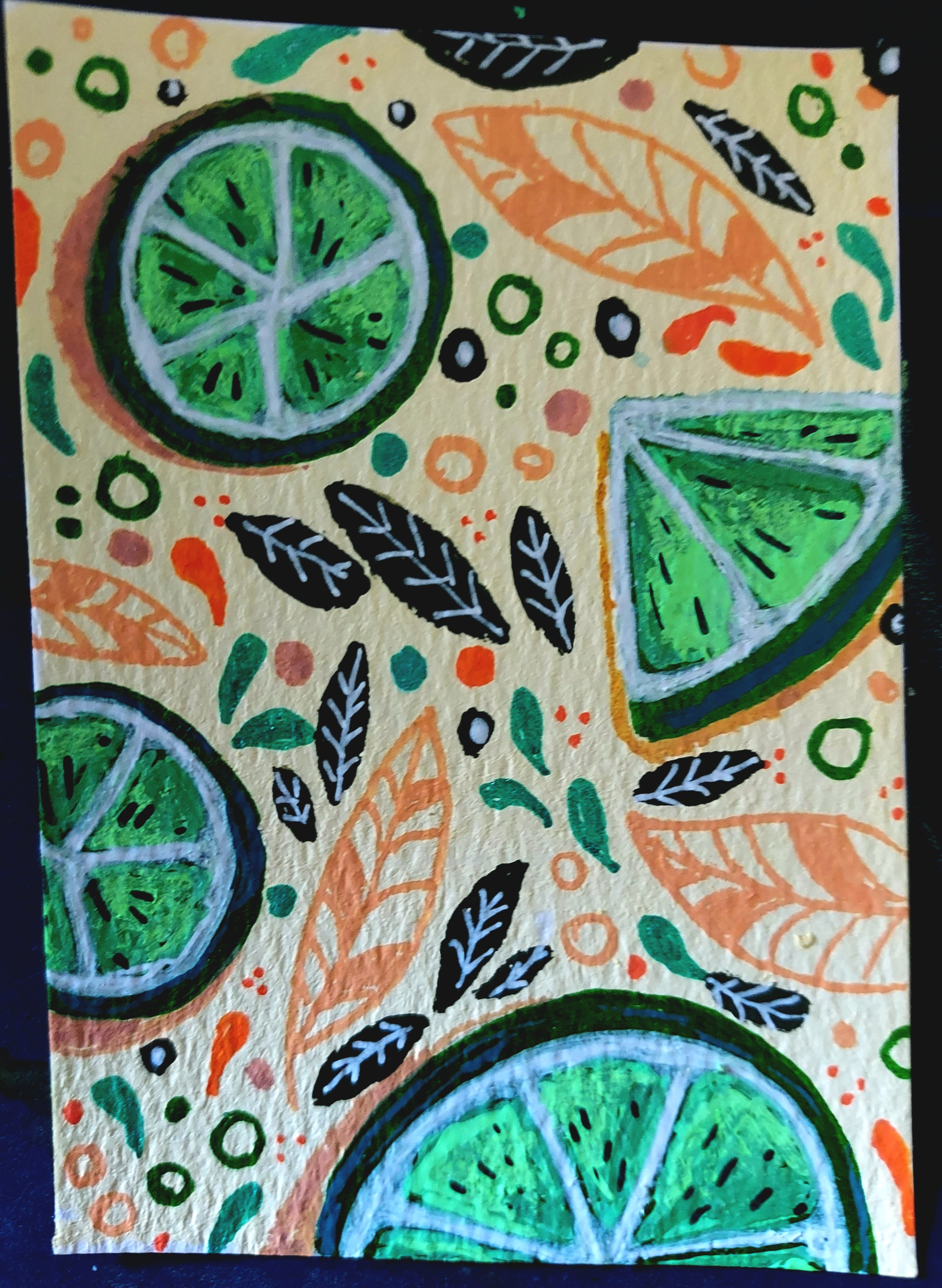 Blimey Lime aceo art card