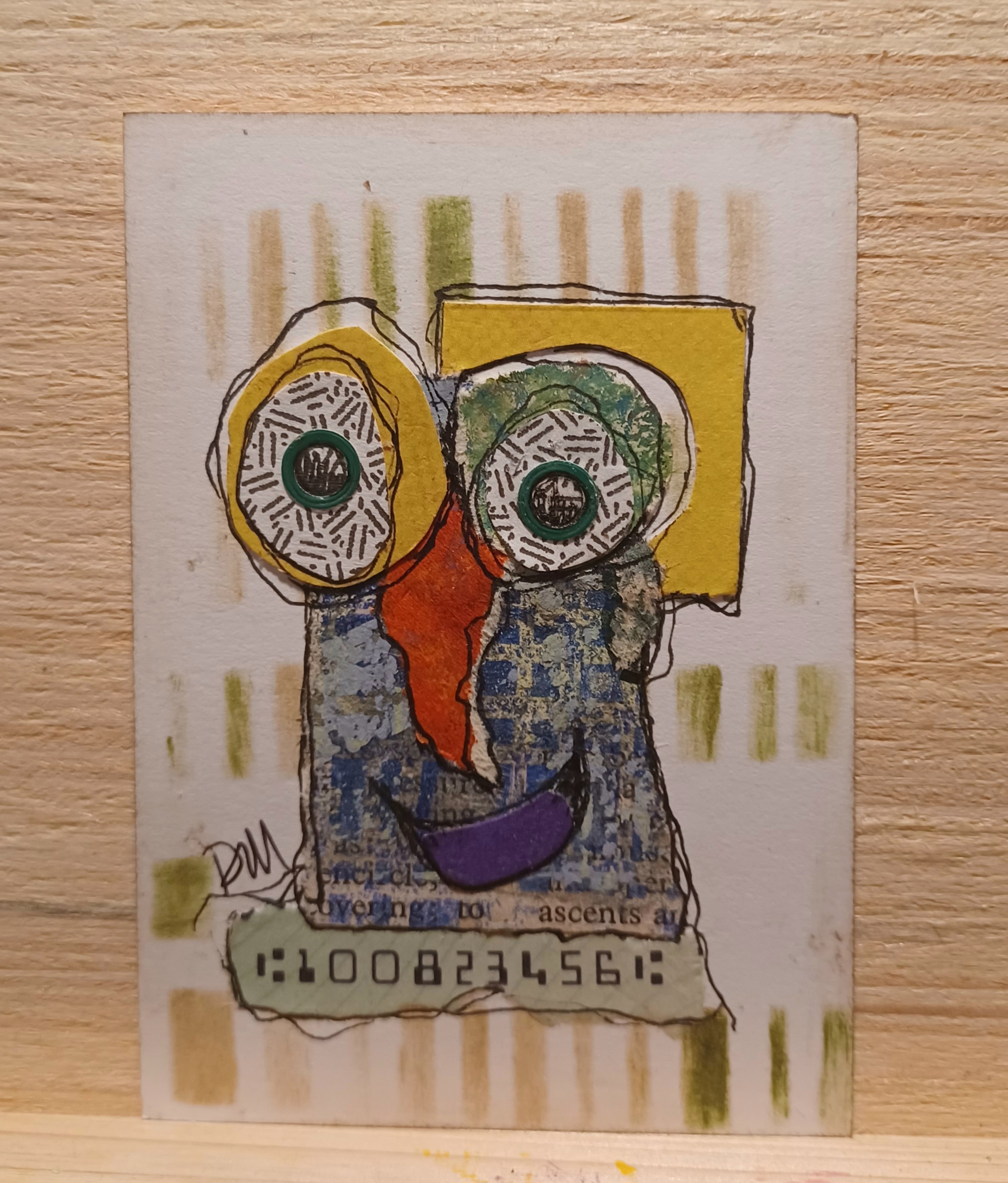 Funky Face: Clyde aceo art card