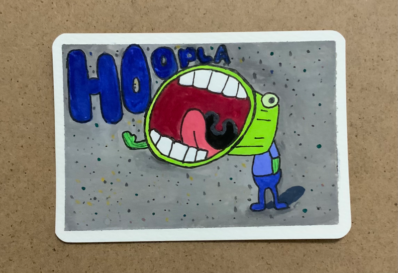 SpongeBob Hoopla aceo art card