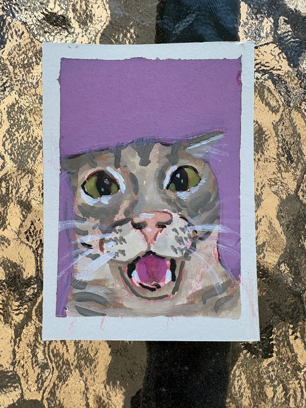 RAHH Silly Cat Meme aceo art card