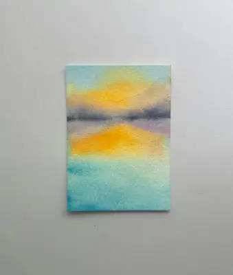 Golden Hour aceo art card thumbnail 1
