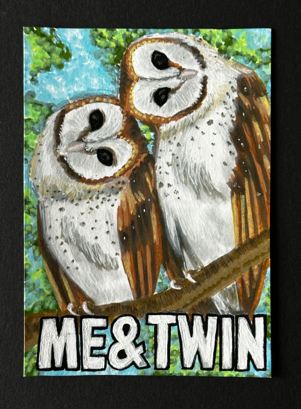 Me & Twin aceo art card