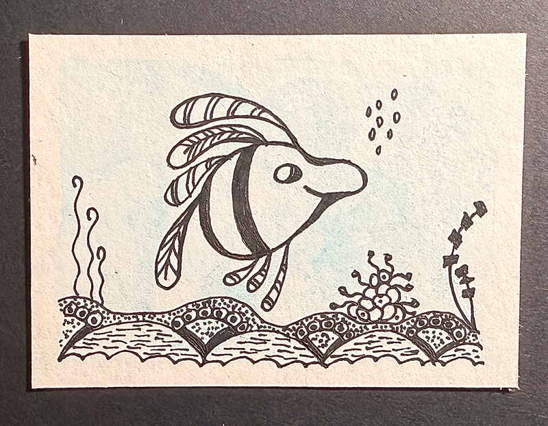 Galactic Seascapes #5 aceo art card