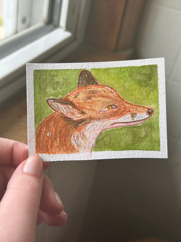 Foxy Roxy aceo art card