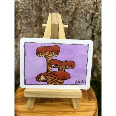 Truffle Trio aceo art card thumbnail 2