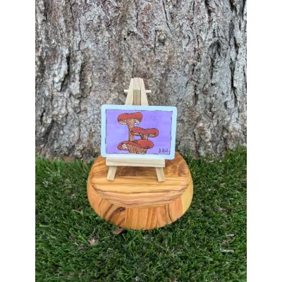 Truffle Trio aceo art card thumbnail 1
