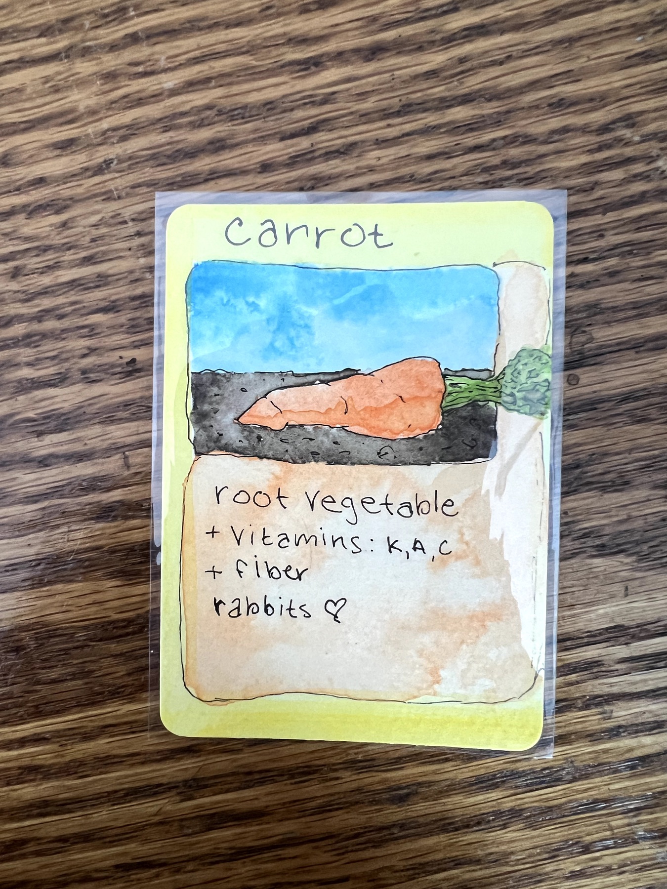Carrot 2/99 aceo art card