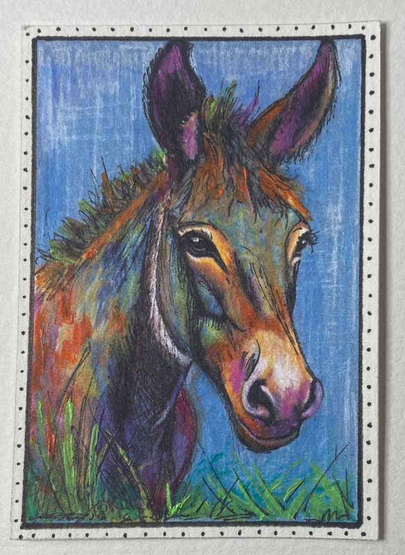 Picante in the Fields aceo art card