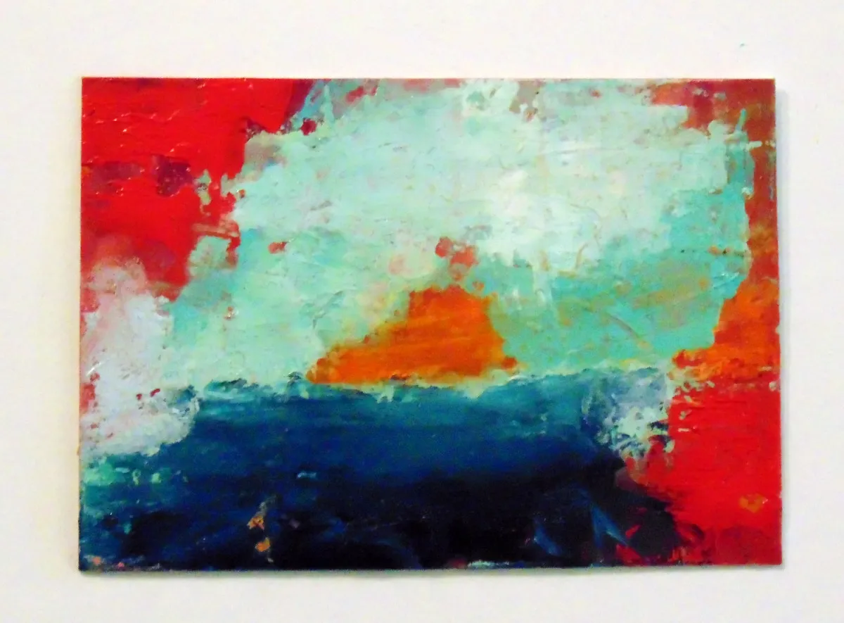 Navajo Mountain original oil painting aceo aceo art card