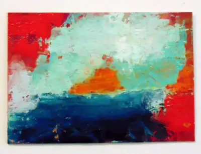 Navajo Mountain original oil painting aceo aceo art card thumbnail 2