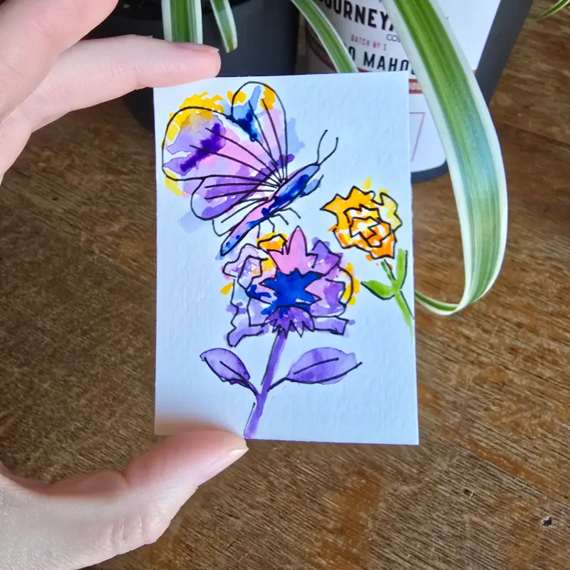 The Landing aceo art card