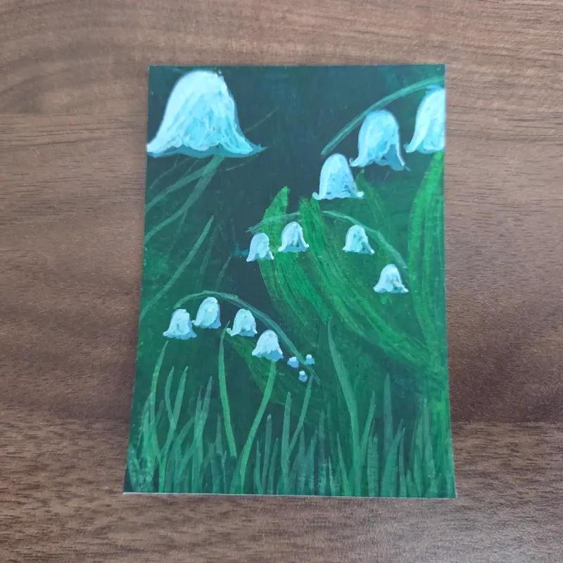 Lily of the Valley aceo art card