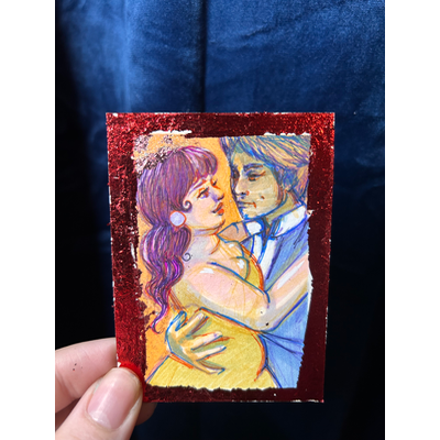 Are you my wolf? aceo art card thumbnail 2