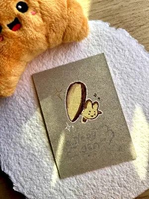 toasted albun croissant ~ aceo art card thumbnail 2