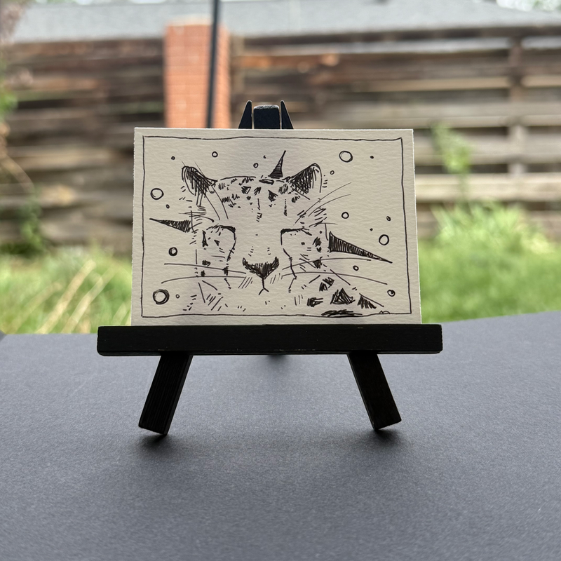 creature doodle vii aceo art card
