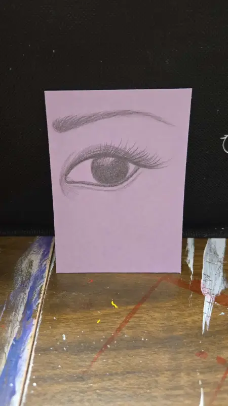 Pencil Eye Study 1/50 aceo art card