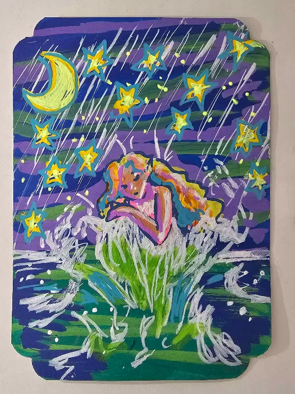 Rainy Night aceo art card
