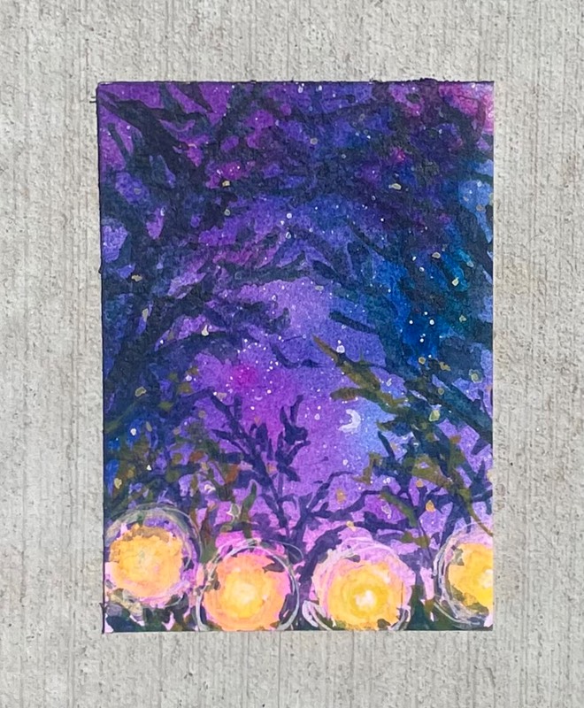Midnight Glow aceo art card