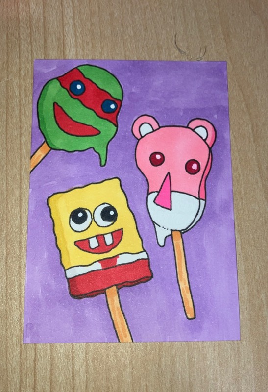 Ice cream pals! aceo art card