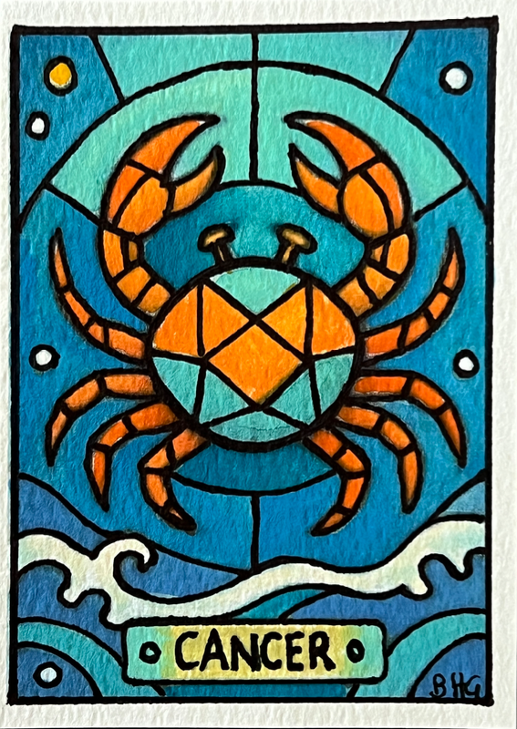 Cancer aceo art card