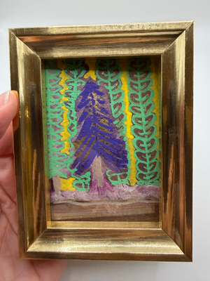 Ponderosa | 35.3331°N 111.6778°W Flagstaff, Arizona | Original ACEO Framed aceo art card thumbnail 1