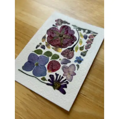 Pressed Flowers #11 (Floral Series) aceo art card thumbnail 2