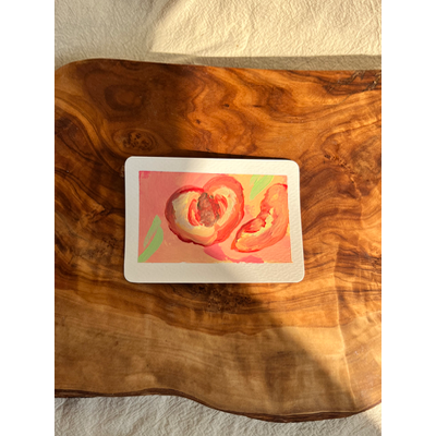 Peaches 2 aceo art card thumbnail 1
